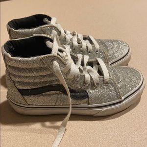 Girls hi top glitter Vans